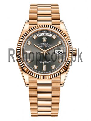 Rolex Day Date Rose Gold Dark Grey Dial Watch Price in Pakistan