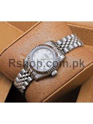 Rolex Oyster Perpetual Lady-Datejust White Dial Silver Watch Price in Pakistan