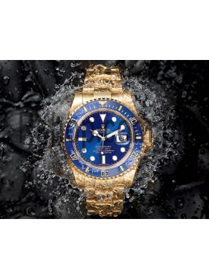 New Rolex Submariner (The Diver's Watch) Gold with Blue Dial watch Price in Pakistan
