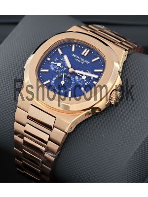 Patek Philippe Nautilus Rose Gold With Blue Dial Watch Price in Pakistan