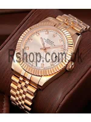 Rolex Datejust Rose Gold Diamond Dial Watch Price in Pakistan