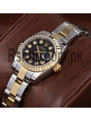 Rolex Lady Datejust Black Diamond Dial Watch Price in Pakistan