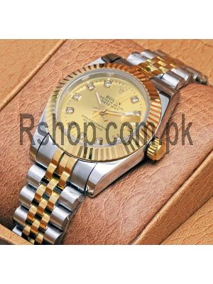Rolex Lady Datejust Gold Dial Two Tone Watch Price in Pakistan
