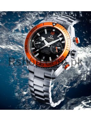 Omega Seamaster Planet Ocean Chronograph Black Dial Orange Bezel Watch Price in Pakistan
